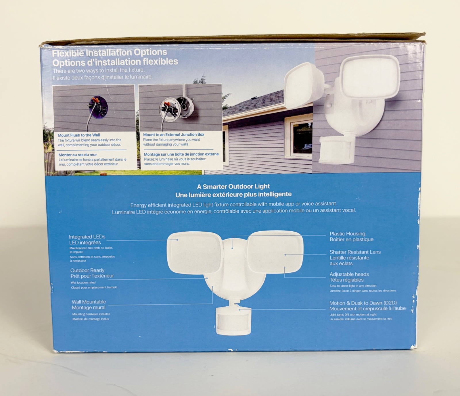Feit Smart Motion-Sensing Hardwired LED White Smart-WiFi Enabled Security Flood