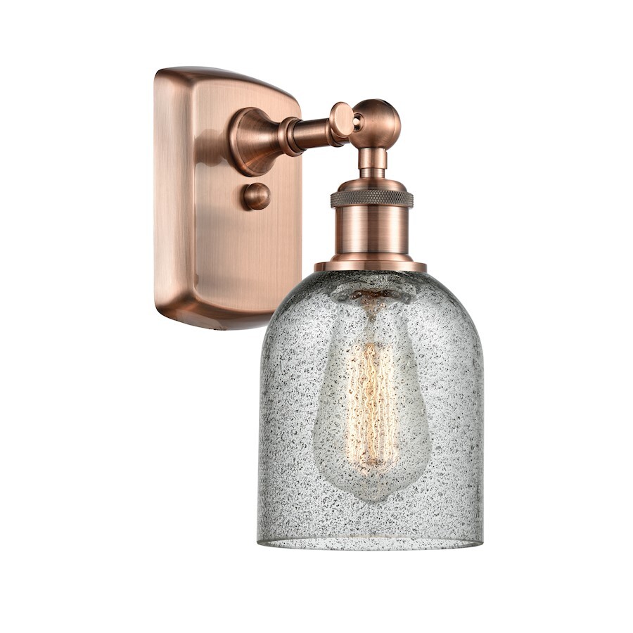 Innovations 1W 257 Caledonia 1 Light Sconce, A Copper/Charcoal – 516-1W-AC-G257