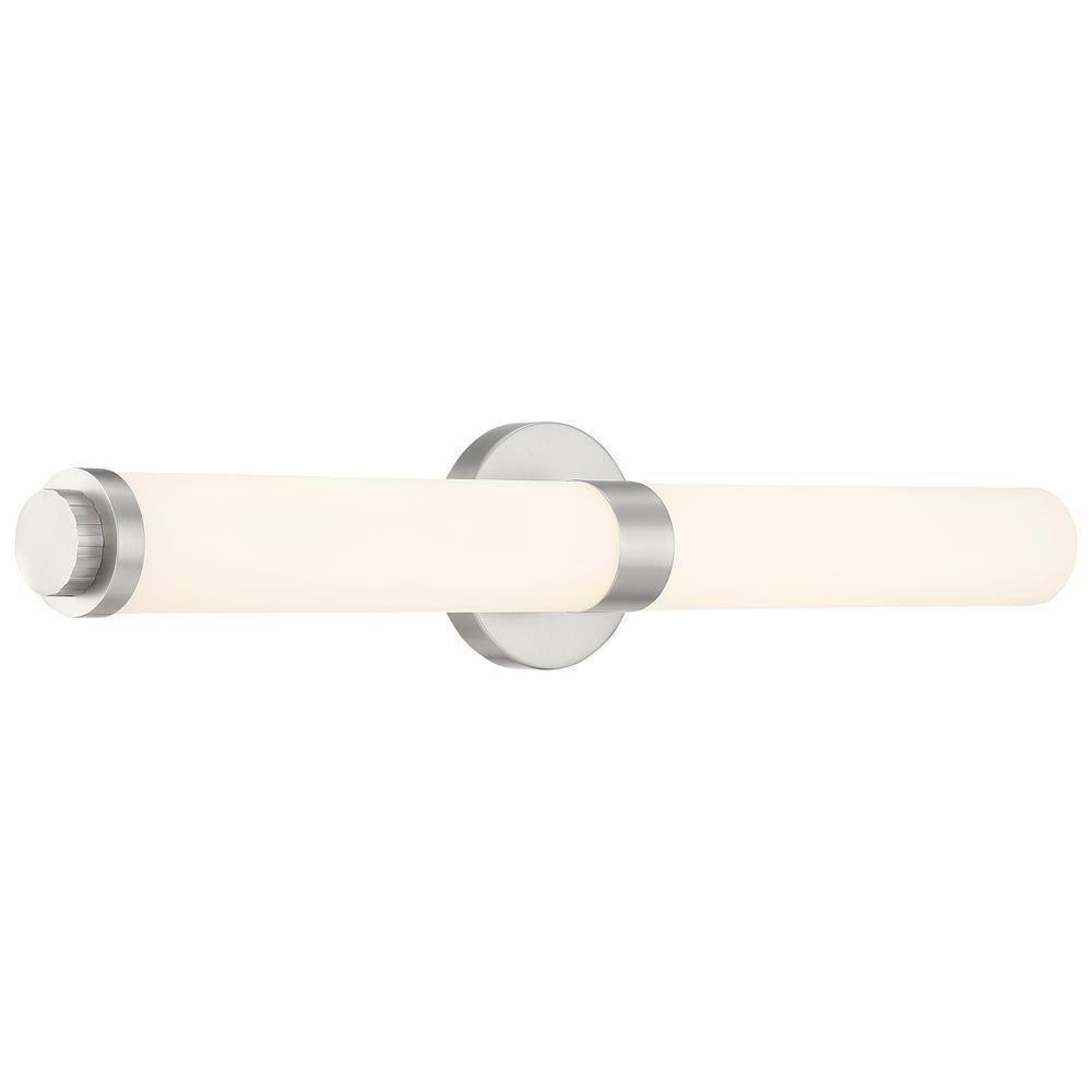 Access Lighting Aqua 4.5 in. Brushed Steel LED Vanity Light Bar with Opal Glass