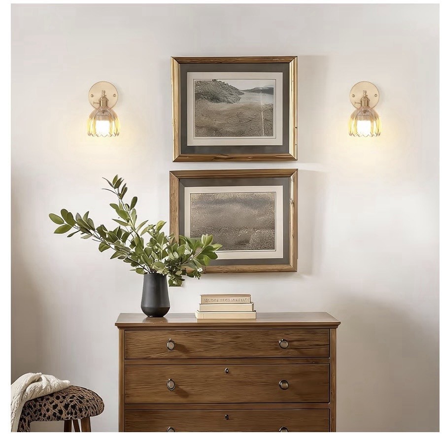 Shenmoyl Vintage Battery Operated Wall Sconce 1 Pack Battery Operated