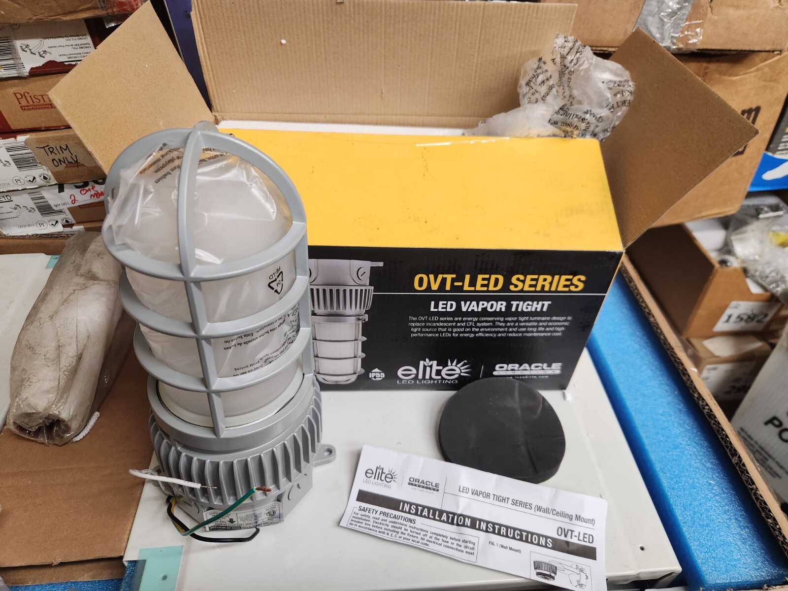 LED Vapor Tight Jelly Jar Light 20W IP55 Industrial JAR Ceiling Mount light Ovt