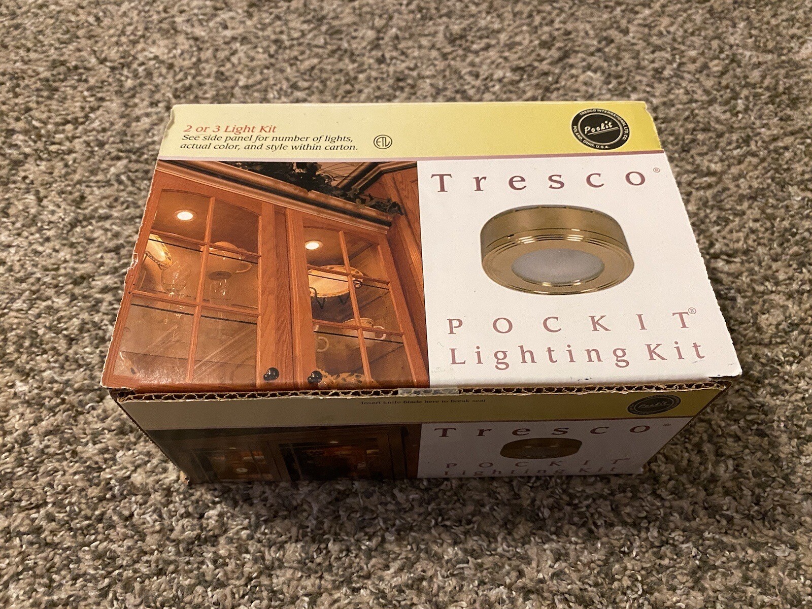 Tresco Pockit Lighting 2 Light Kit Black Frosted recess surface mounting