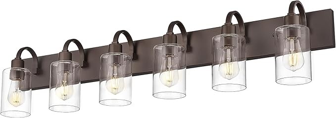 Farmhouse Vanity Light 44.7 Inch 6-Light Oil Rubbed Bronze YCE237B-6W ORB