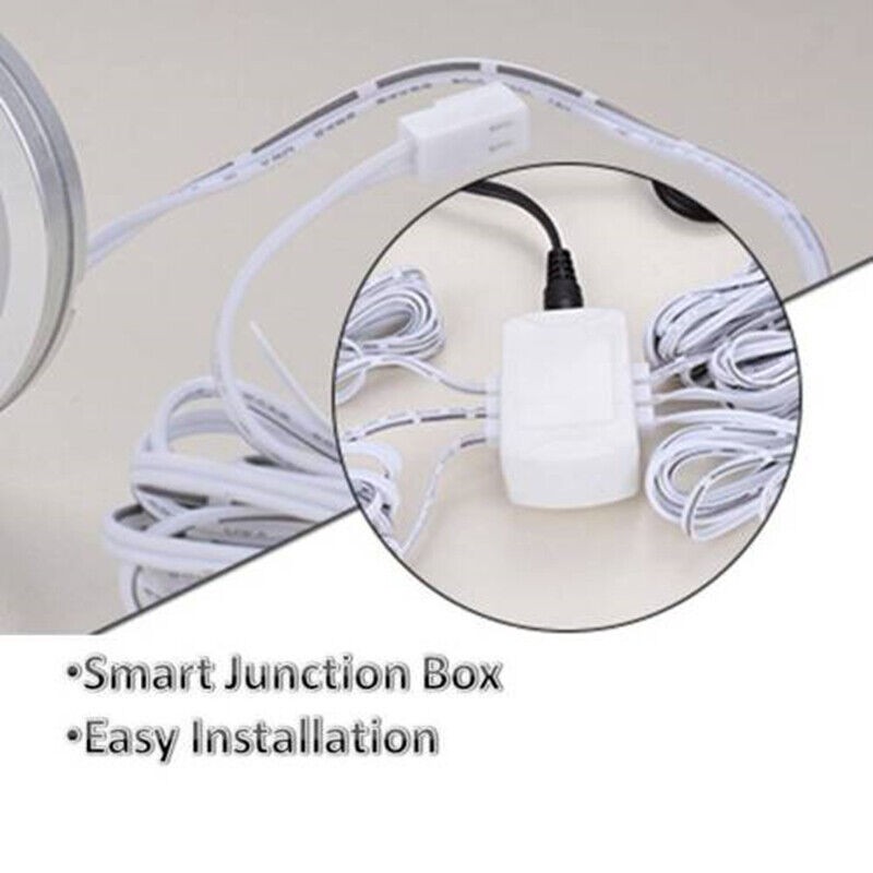 8PCS LED Under Cabinet Lighting Plug in 3000k Warm White Under Counter Light