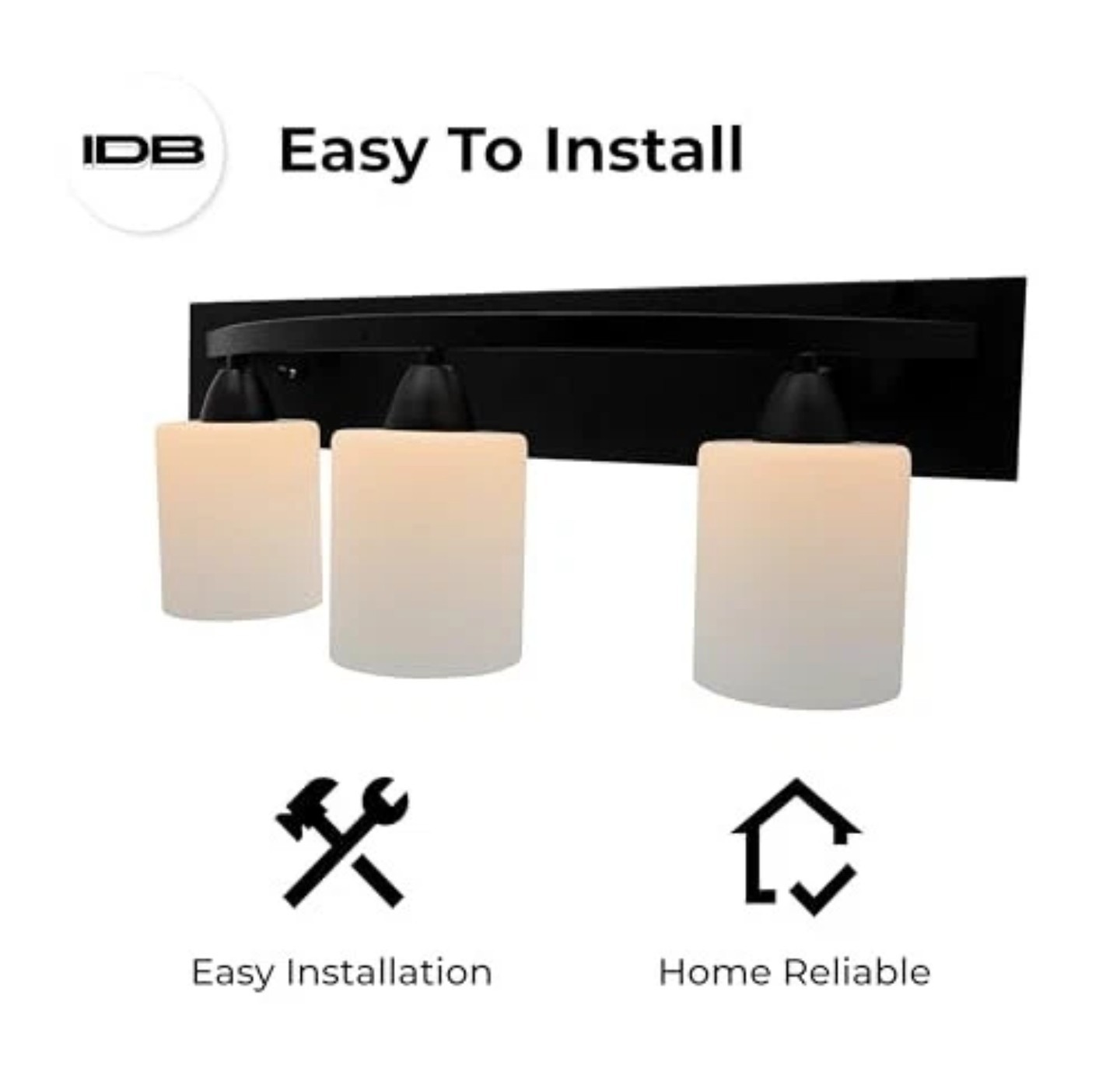 Bathroom Light Fixtures – Oil-Rubbed Matte Black Vanity Lights with Modern