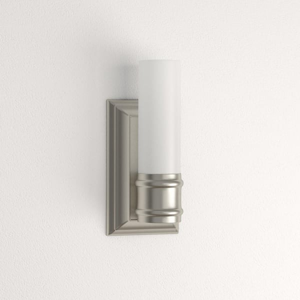 2 Hampton Bay 1000-037-483 Bathroom House Wall CHARENTON Sconce BRUSHED NICKEL