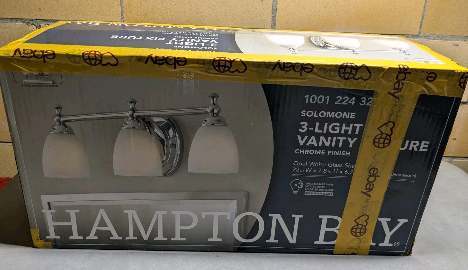 Hampton Bay Solomone 3-light Vanity Fixture Chrome Finish 22″ Item# 1001 224 329