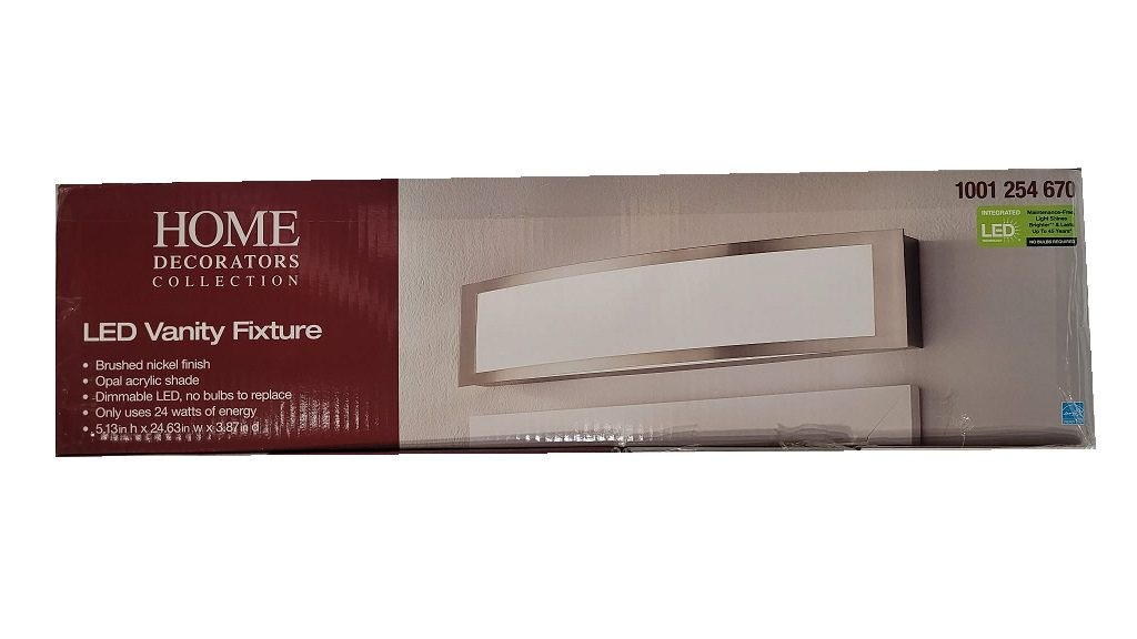 Home Decorators Woodbury 24.6″ LED Bathroom Vanity Light Bar