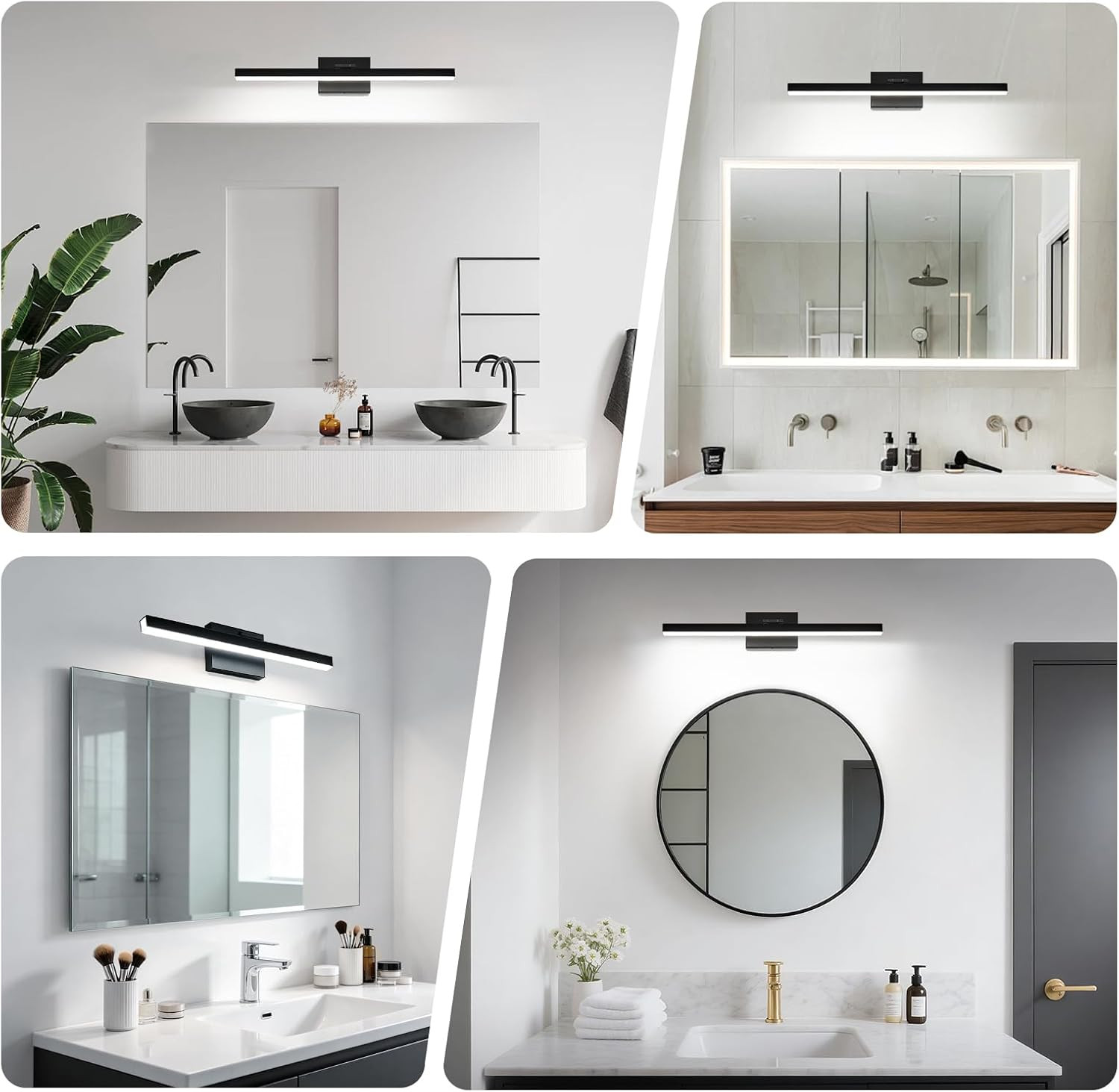 Modern Bathroom Vanity Light 24 Inch, Rotatable, 16W Dimmable Led Bathroom Light