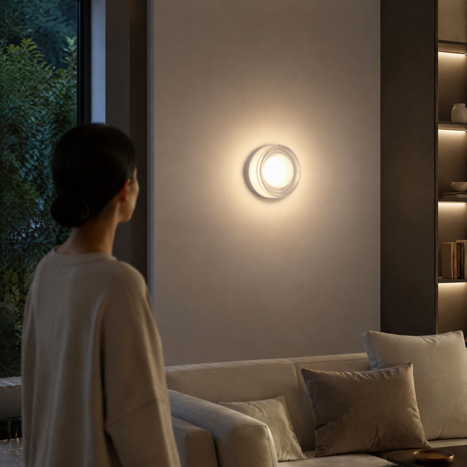 5 in Corridor Modern White Thickened Glass LED Indoor Wall Light Sconce Fixture