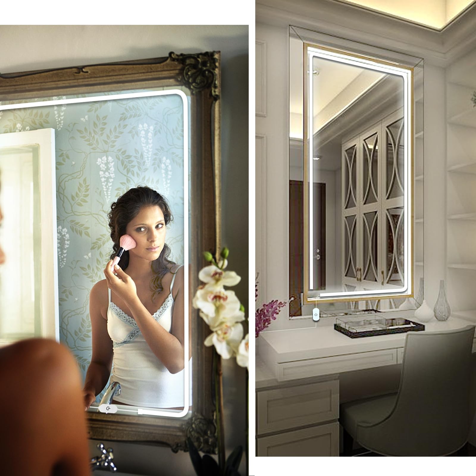 Led Vanity Mirror Lights, 13.2FT 6000k Full Body Mirror Light Strip, Stick on…