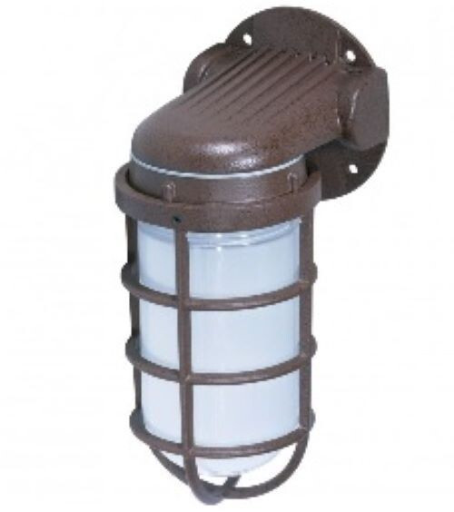 SATCO 1-LAMP OUTDOOR WALL SCONCE LIGHT FIXTURE OLD BRONZE & FROSTED GLASS 76-621