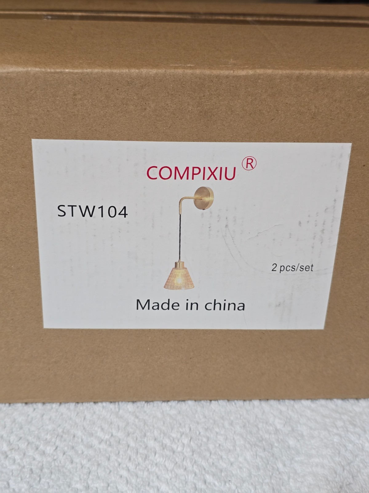 2pk Gold Wall Sconce with Plug in Cord On Off Switch Wall Lamp Light Amber Glass