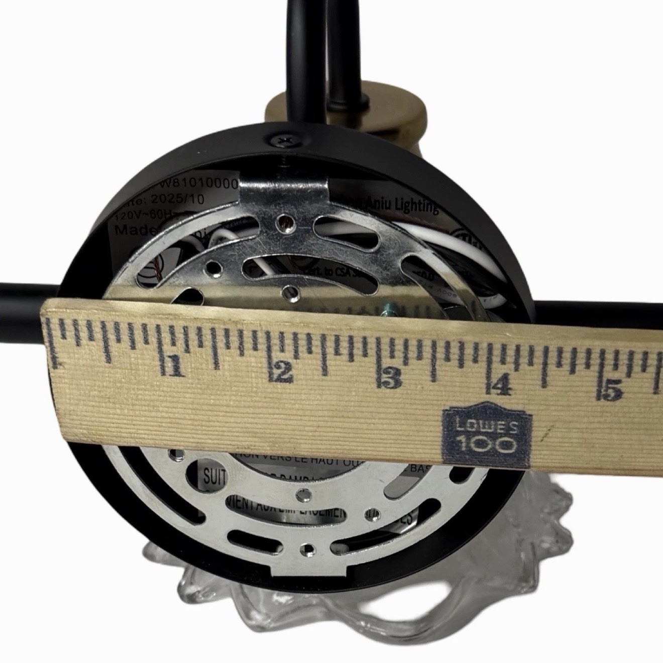 Modern Vanity 3 Light Fixture Black Antique Brass Tones Cut Glass Globes 23″