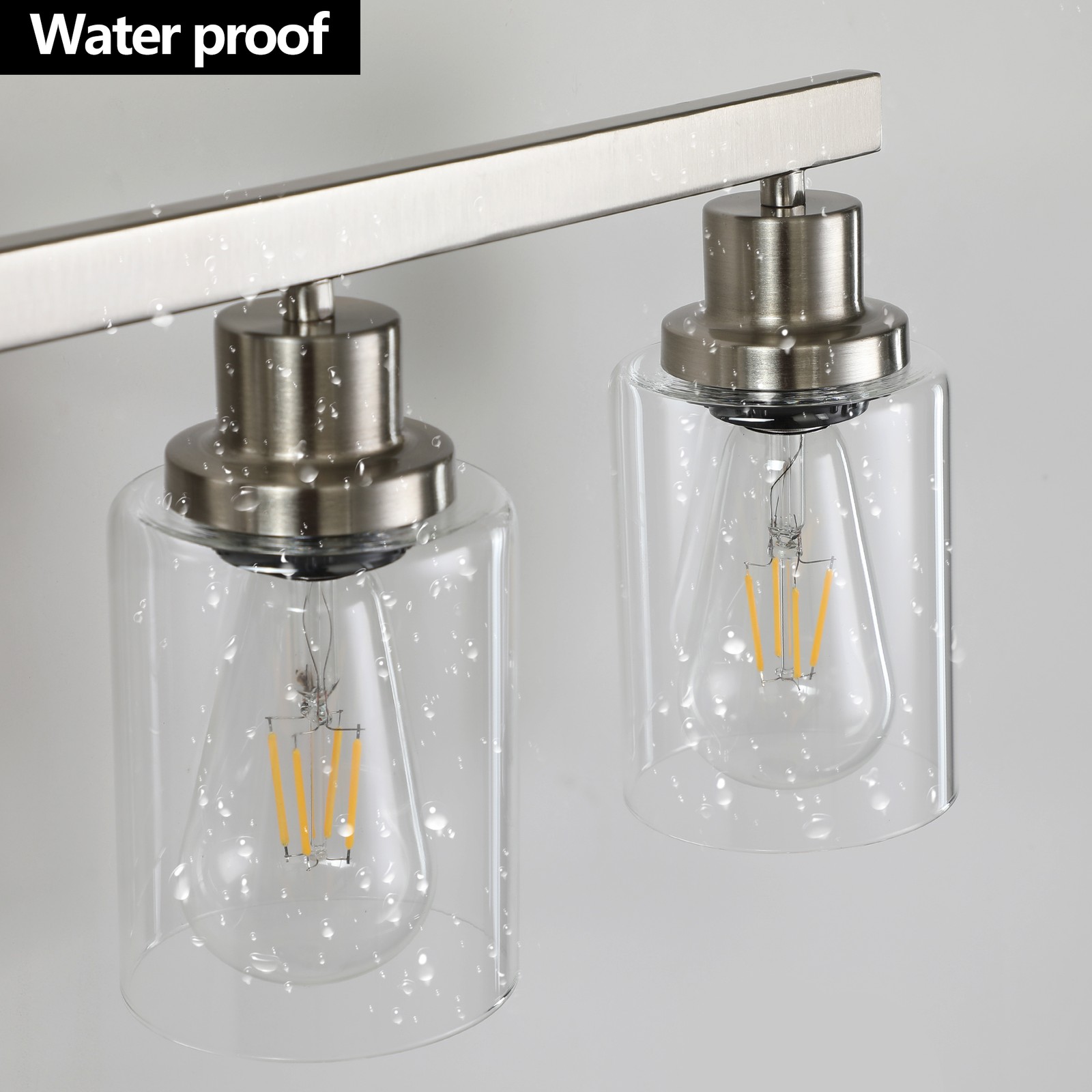 10 Lights 65″ LED Vanity Light Bathroom Mirror Wall Lamp Nickel Sconce Fixtures