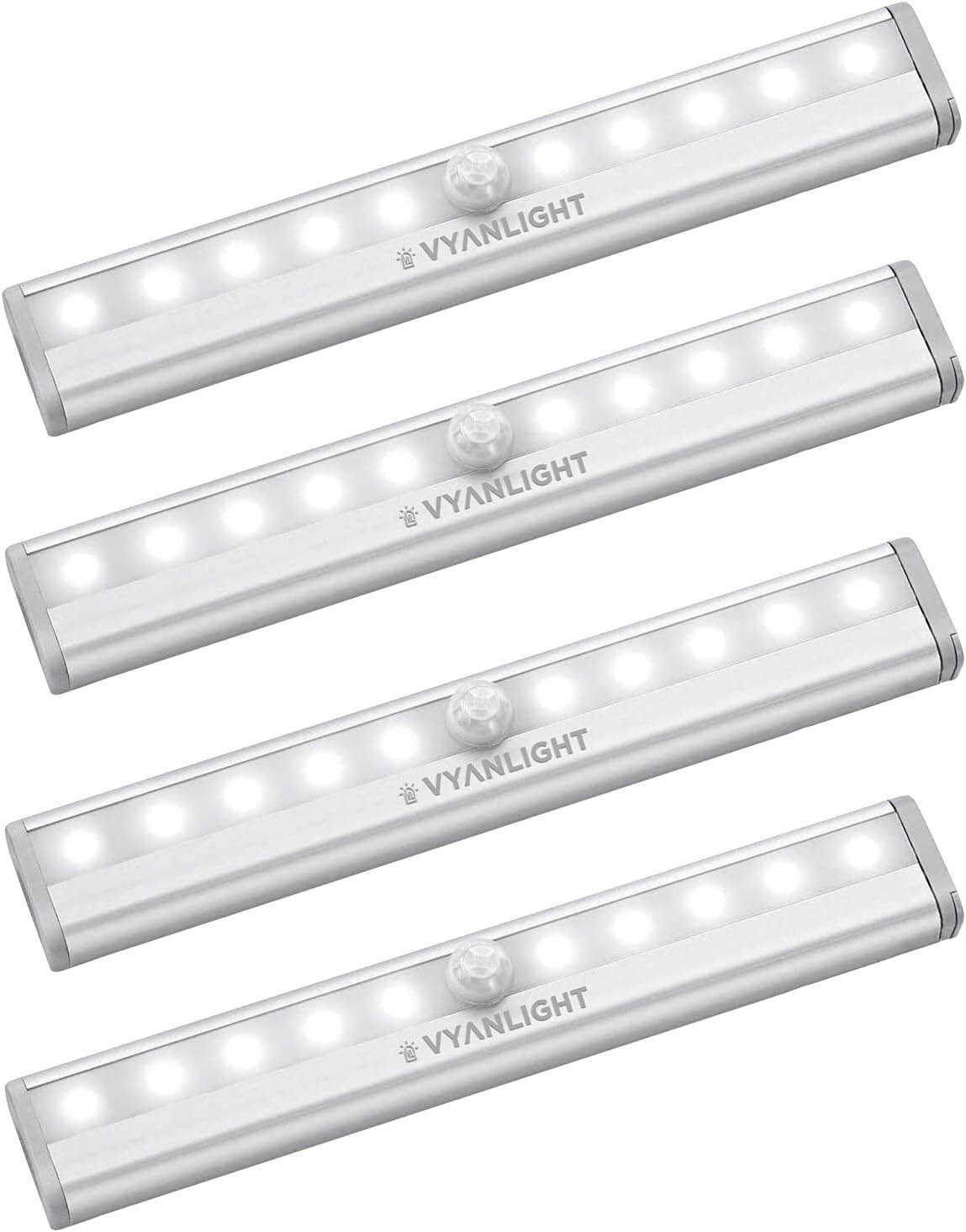 Under Cabinet Lights, 10 LED Motion Sensor Closet Lights, Wireless – 4 Pack