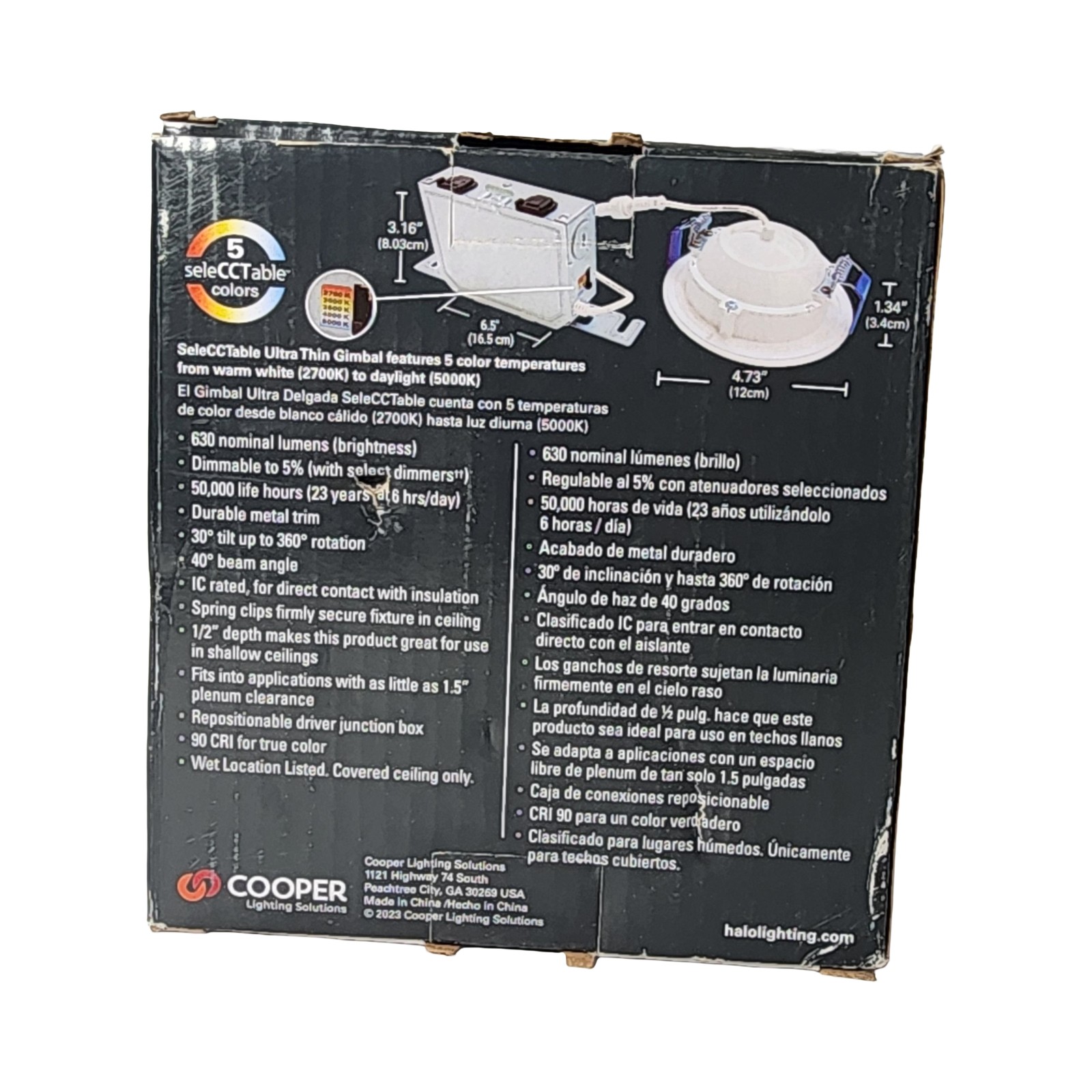 Halo 4in LED Gimbal Recessed Light Direct Mount Adjustable