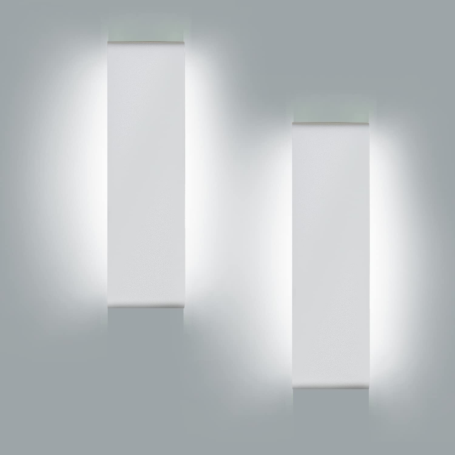 KICAAO 15.7in White Modern Wall Sconce 2-Pack,20W Indoor Vanity Light Up and …