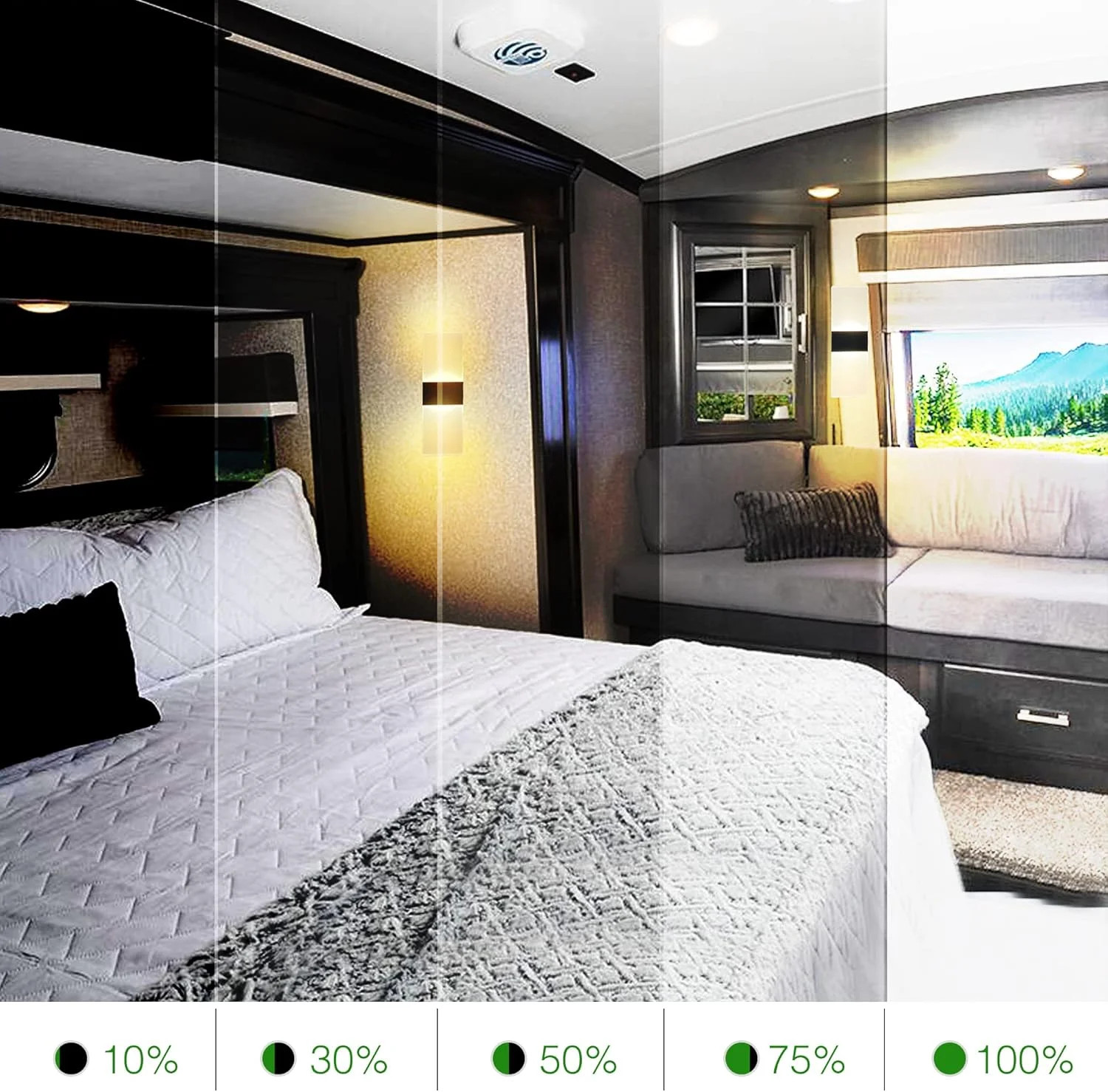 2Pack RV LED Wall Sconce with Switch, 12Volts RV Interior Vanity Light Fixture w