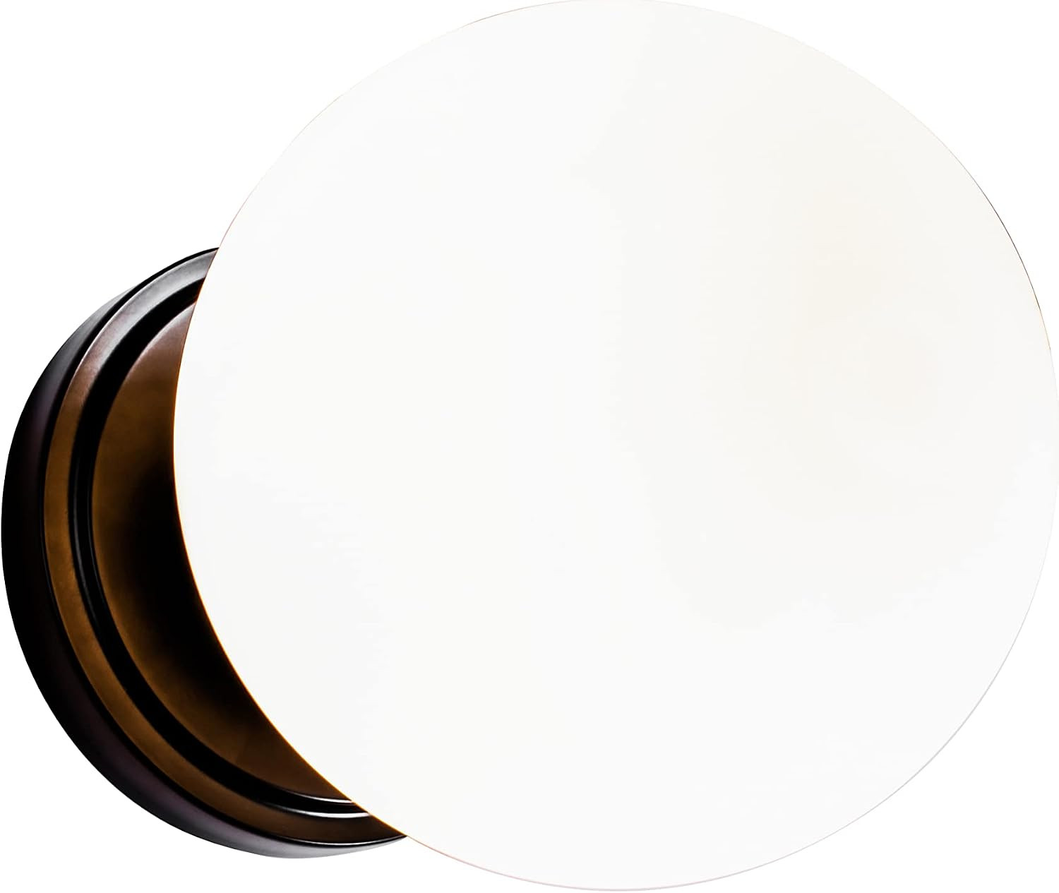 Matte Black Indoor Wall Fixture with Opal Glass – 1 Light, 5-7/8″ X 8-7/8
