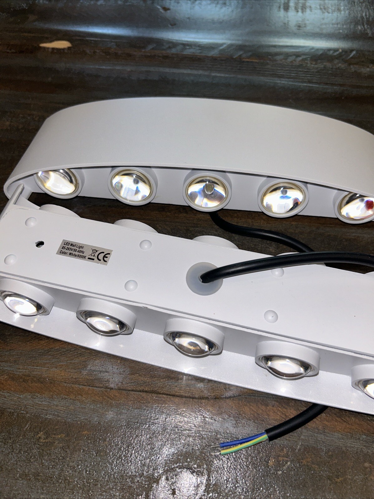 2 Outdoor LED Wall Lights 10 LEDs Patch Light Source Aluminum Waterproof Outside