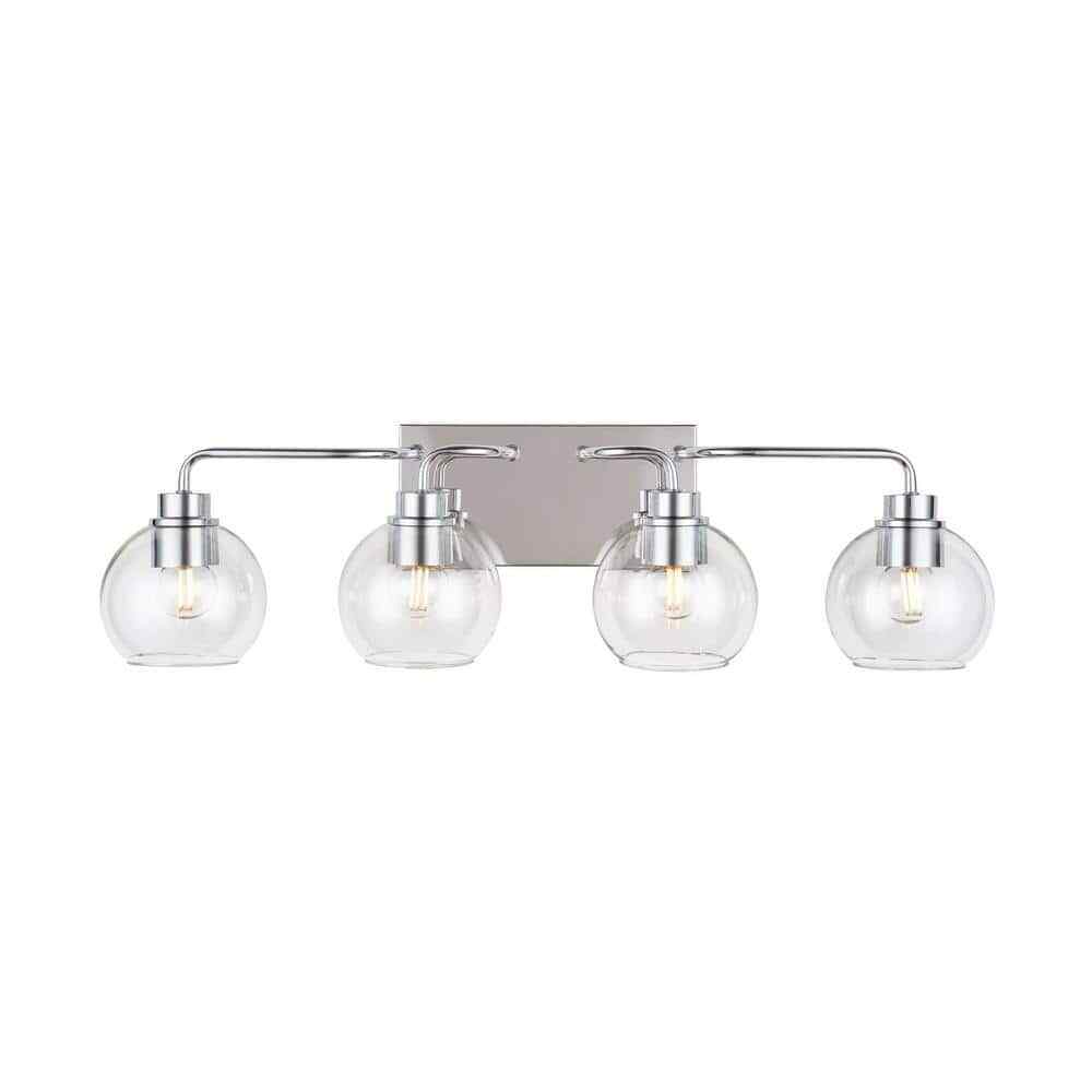 Hampton Bay Vista Heights 4 Light Polished Chrome Bathroom Vanity Light