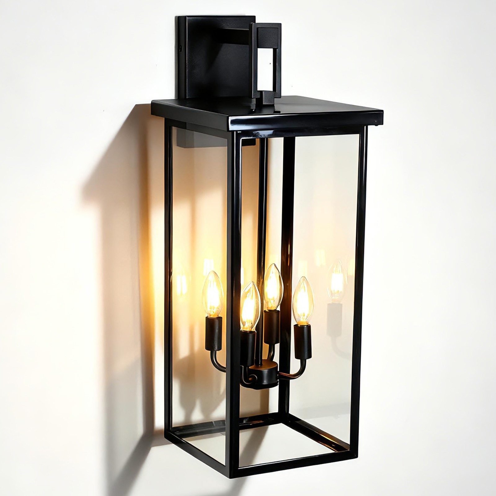 26″ Outdoor Wall Mount Fixture Exterior Wall Light Matte Black Porch LED IP44