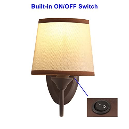 12V LED RV Wall Sconce with On/Off Switch (LED Bulb Included), Round Shape