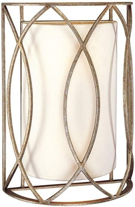 NEW Troy Lighting Sausalito 2 Light Wall Sconce Silver Gold B1289-SG 14″H x 10″W