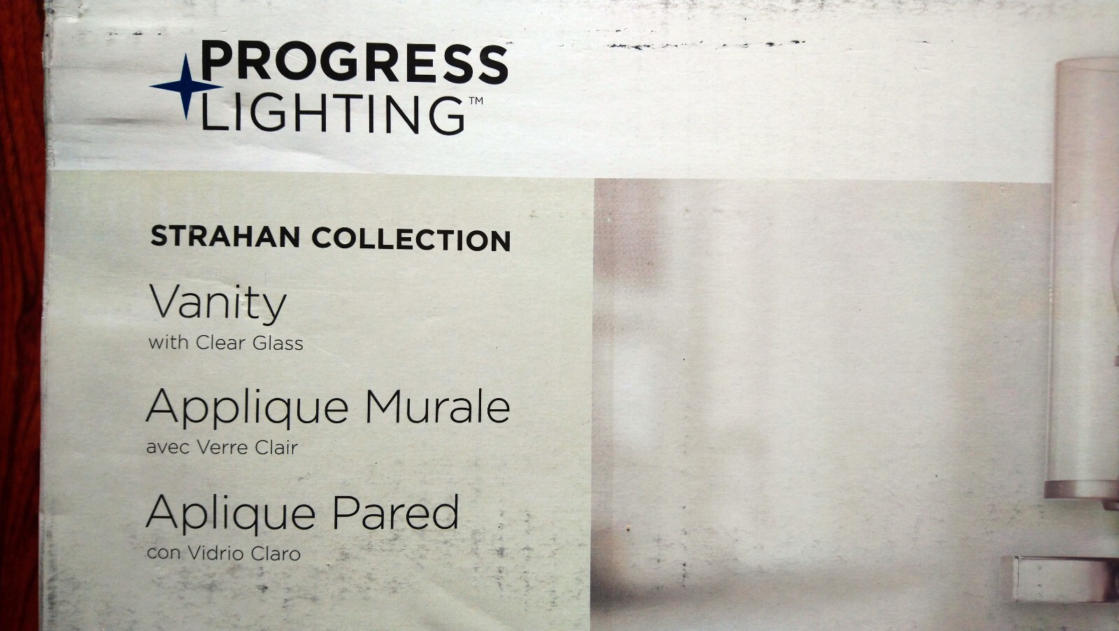 NIB Nice Bathroom 22″-W 3-Lite VANITY LIGHT w/ Clear Glass (brushed nickel finis