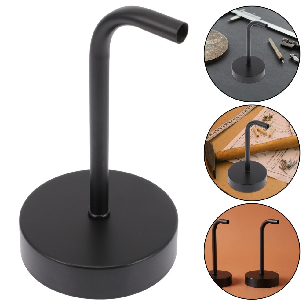 2Pcs Black Metal Lamp Bases for DIY Wall Light Fixture and Lampshade Holders