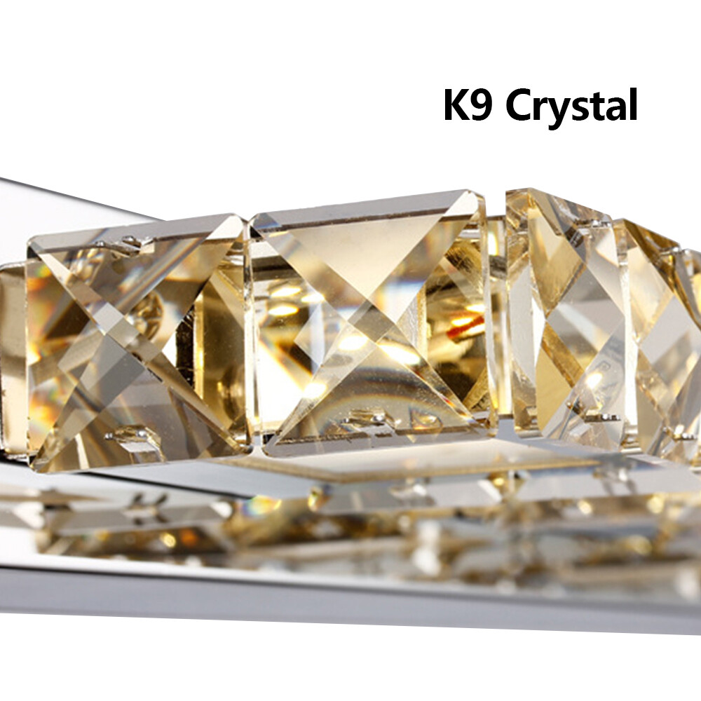 LED Crystal Front Mirror Toilet Wall Lamp Make-up Vanity Light Bathroom Modern