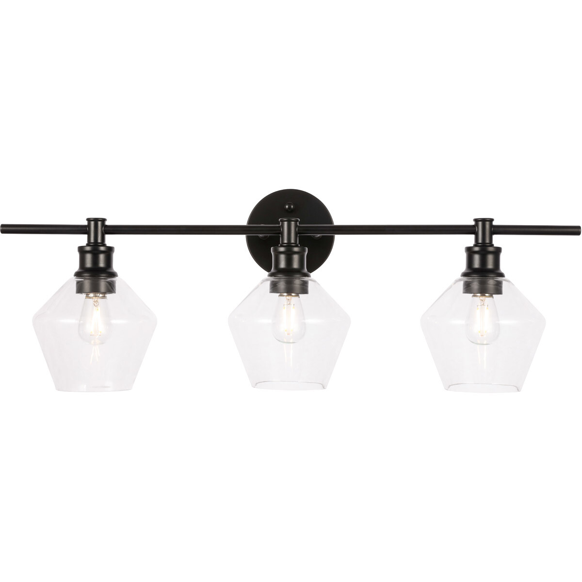 Dining Room Bedroom Bathroom Vanity Wall Sconce Light Fixture Glass Shades Black