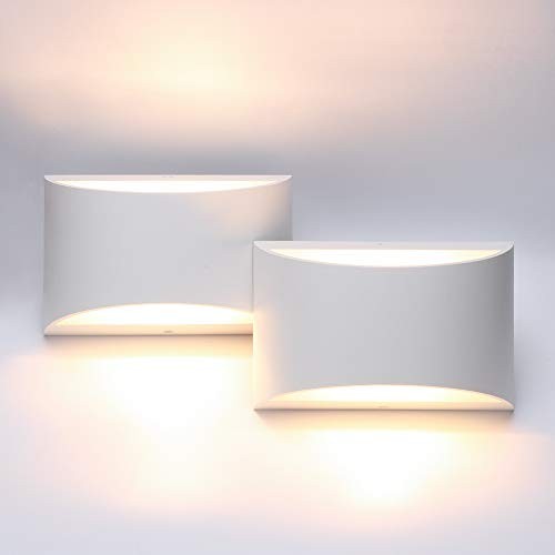 Aluminum LED Wall Sconce Set of 2 Hardwired Warm White 3000K G9 Bulbs Indoor