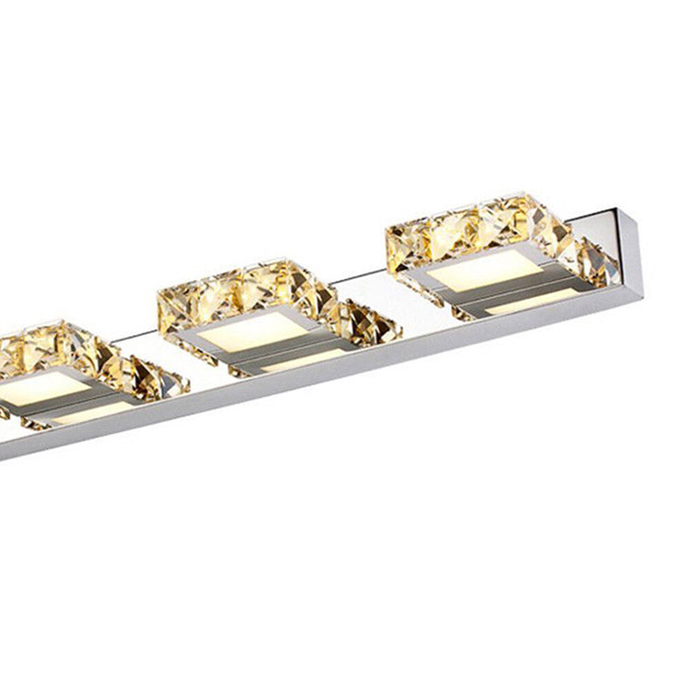 LED Crystal Front Mirror Toilet Wall Lamp Make-up Vanity Light Bathroom Modern