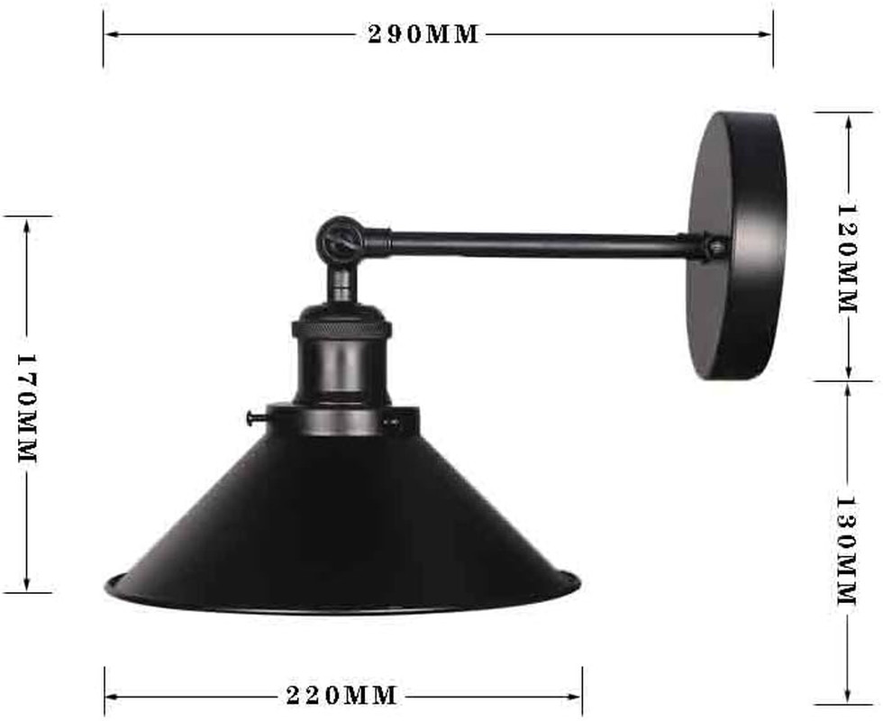 Rustic Industrial Wall Sconces – Set of 2 Adjustable Antique Light Fixtures