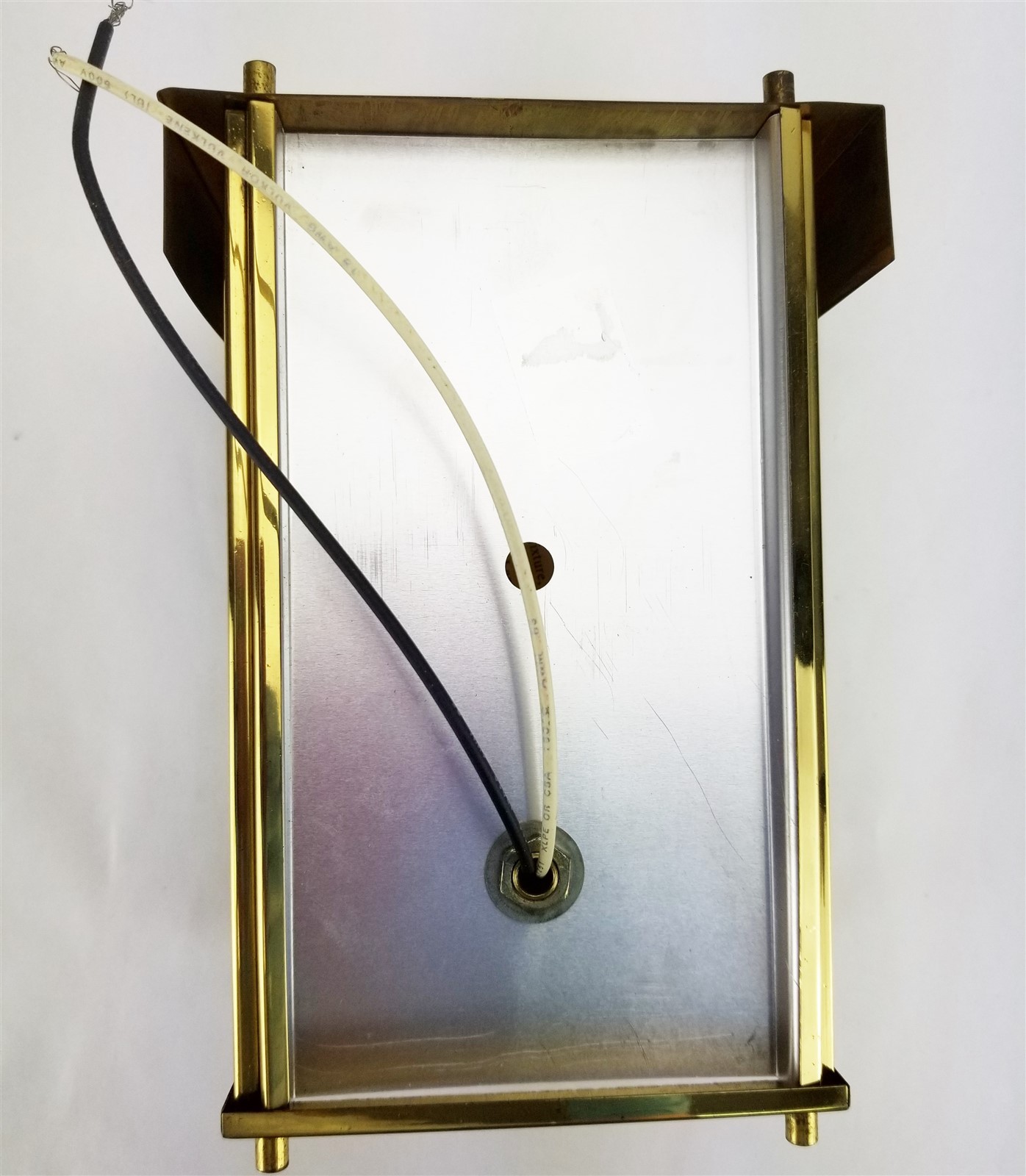 American Lantern Wall Sconce Gold Finish Vintage 1970’s Rectangular 9″