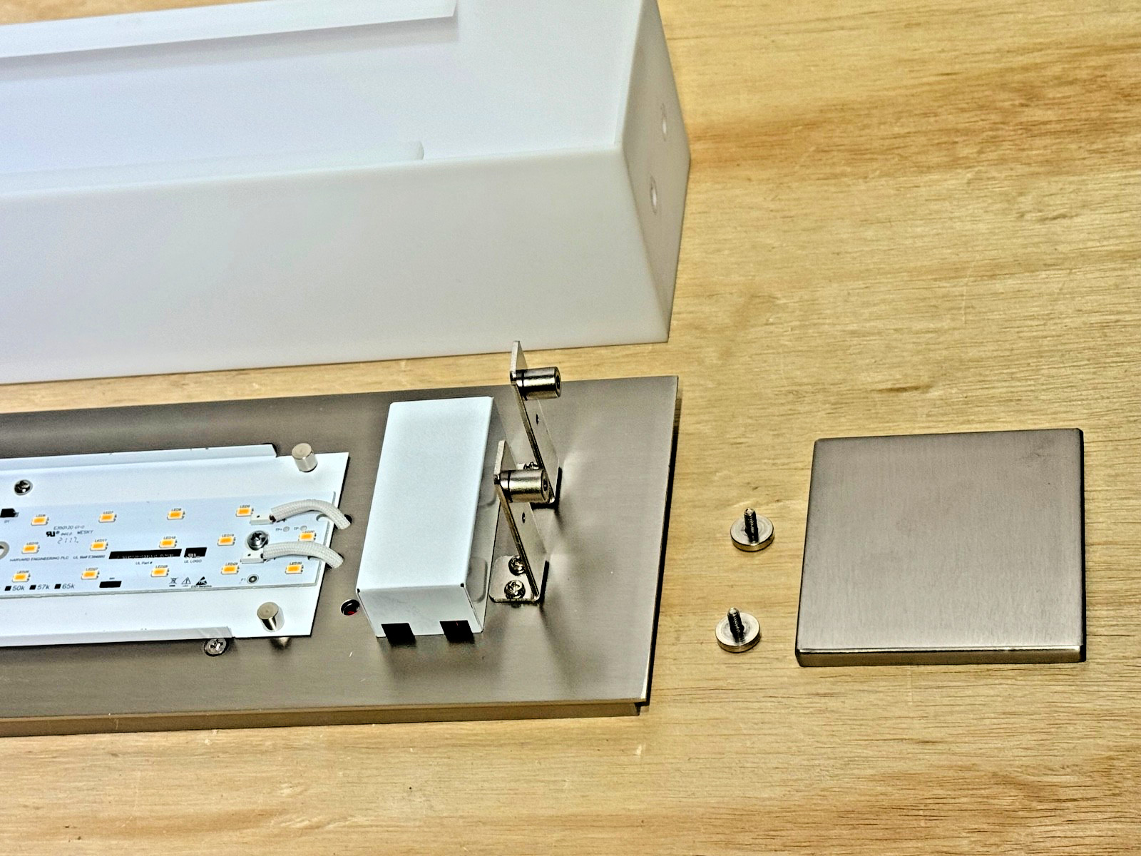 Bulk Lot (4) Oxygen | 3-544-24 | LED Flush Vanity Light | 9W Satin Nickel/White