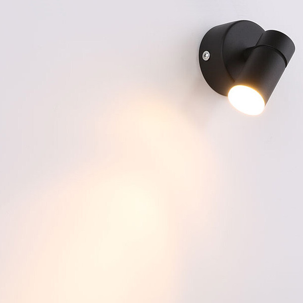 3W LED Wall Mounted Lamp Fixture Bedside Light Switch/Not Adjustable Spotlight
