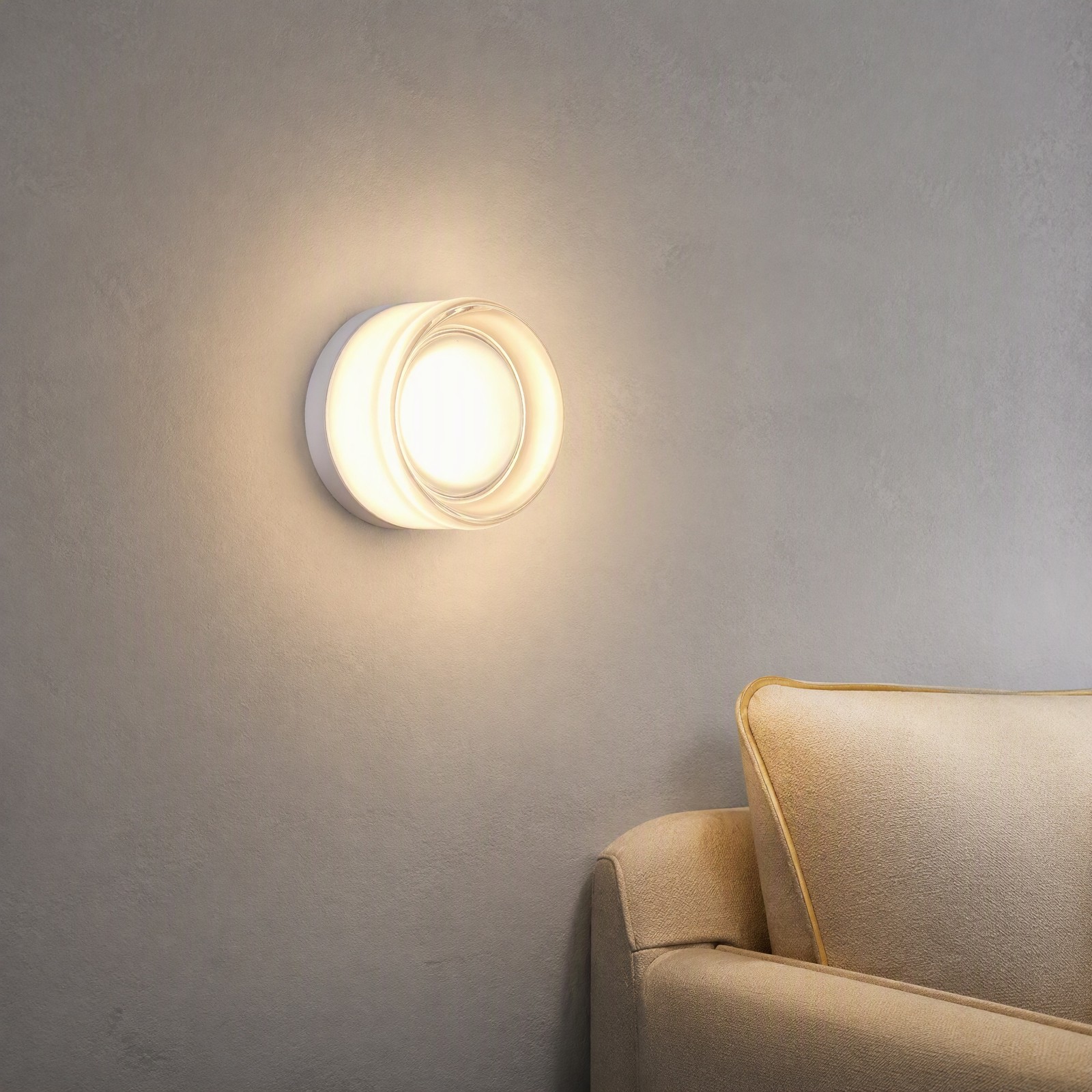 5 in Modern White Thickened Glass LED Indoor Wall Light Corridor Sconce Fixture