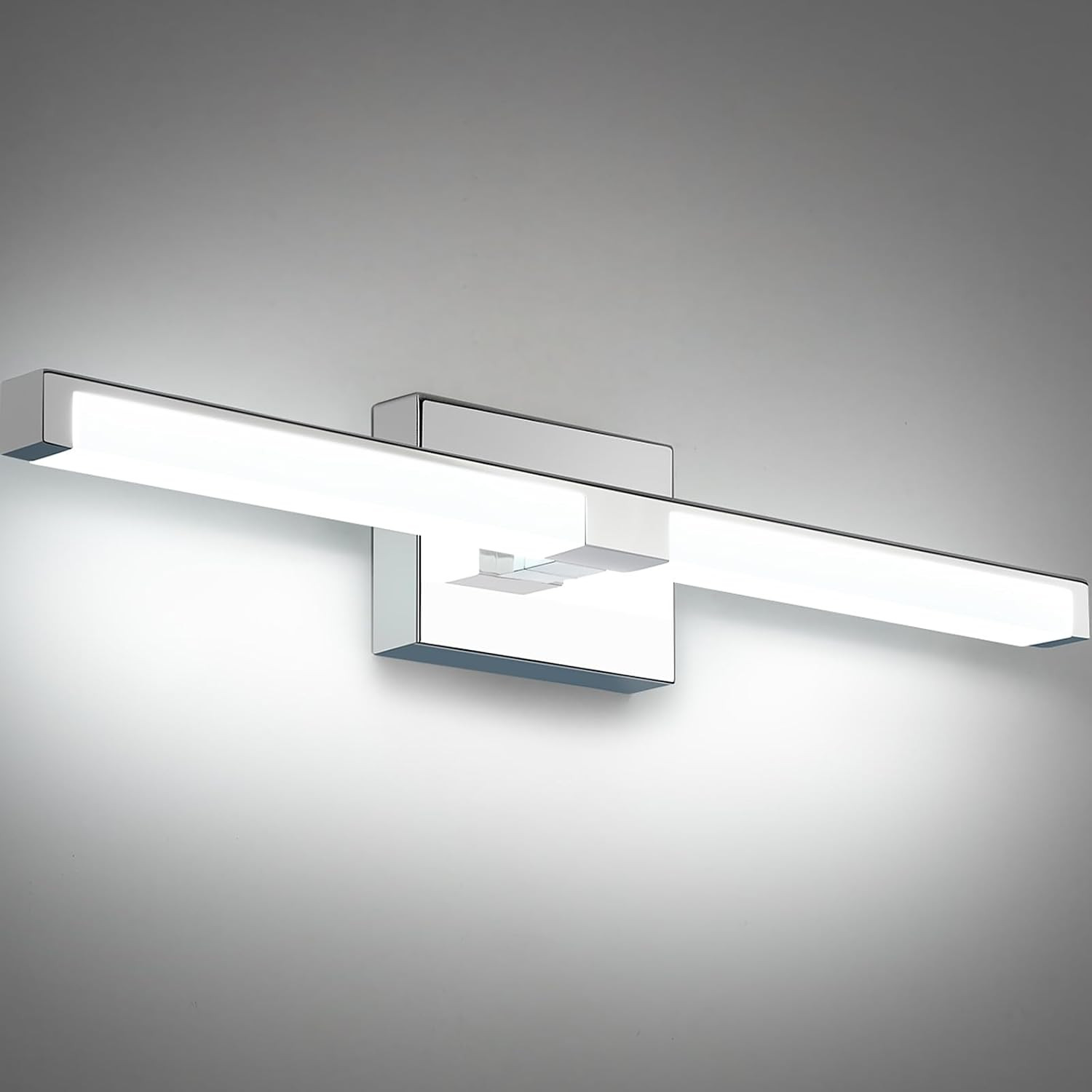 24 inch LED Bathroom Vanity Lights, 16W Modern Chrome Bathroom Light Fixture Ove