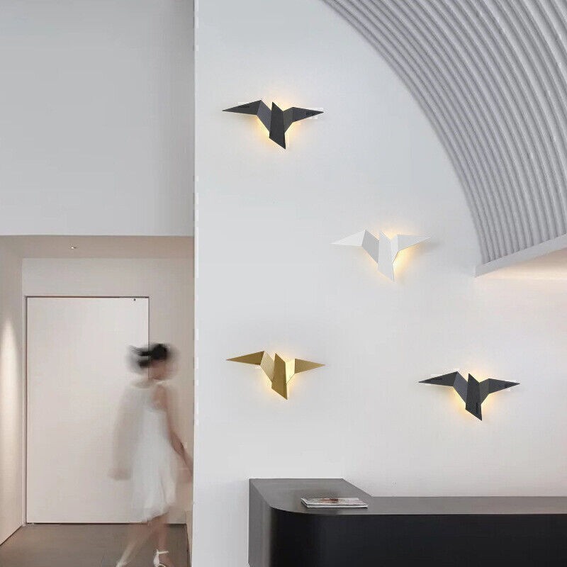 Modern Bedside Wall Lamp LED Bird-Shaped Light For Bedroom Staircase Living Room