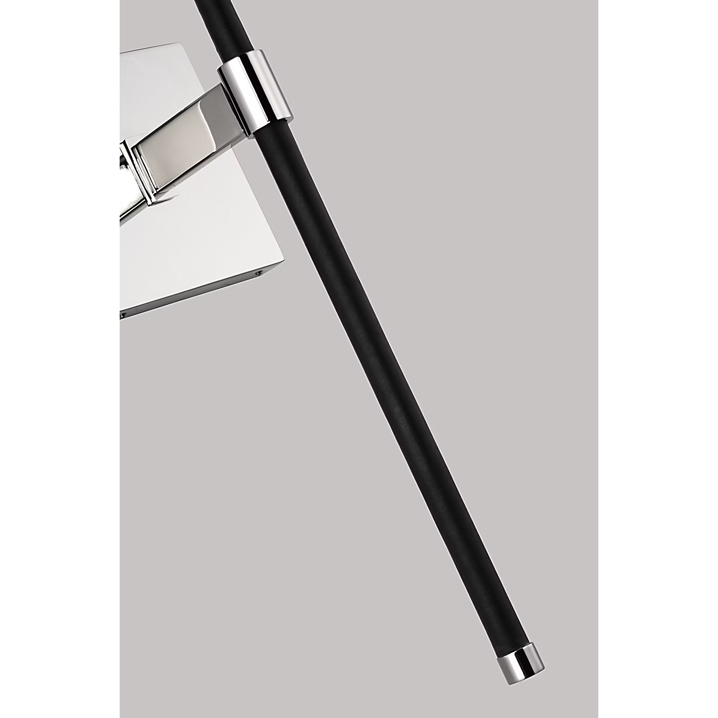New Ralph Lauren Adjustable Wall Sconce Light in Black Leather & Silver 20–27″H
