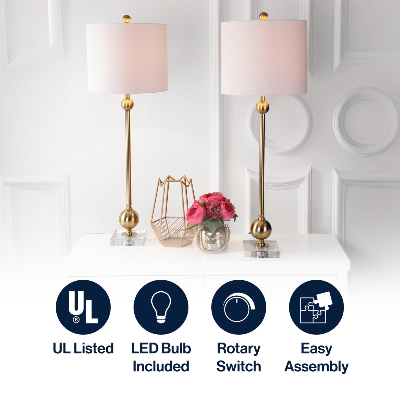 JONATHAN Y Lighting JYL2010A-SET2 – Lamp Sets Lamps
