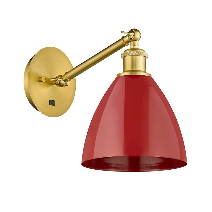 Innovations Ball P-Dome 7.5″ 1-L 318 LED Sconce, SN/R – 317-1W-SN-MBD-75-RD-LED