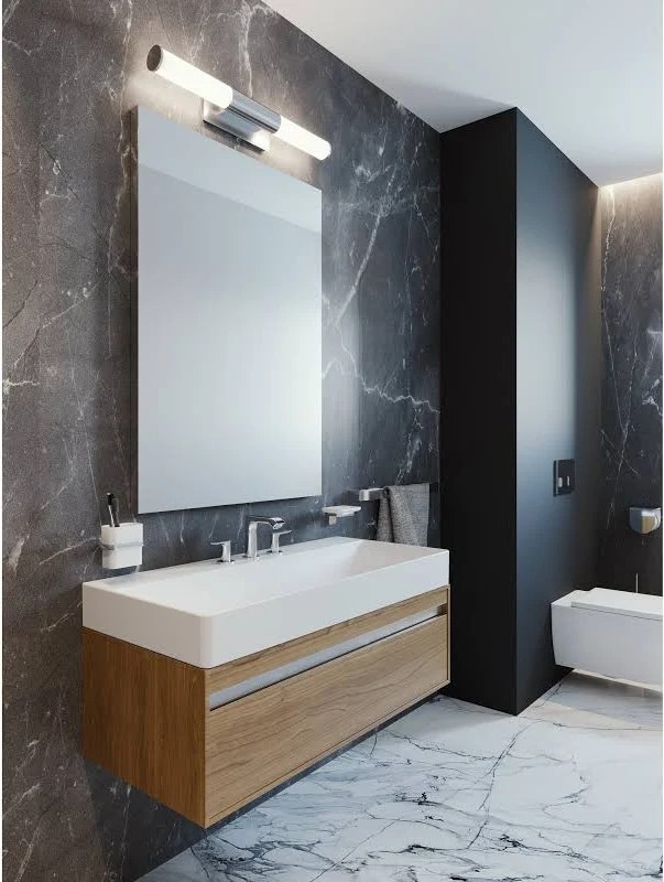 AFX Lighting Dax Vanity, LED 35W/3800LM/120V, Nickel/White – DAXV3605L30D1SN